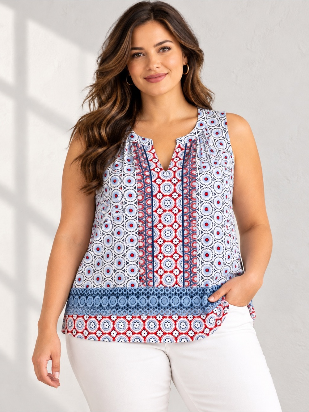 🎉5 for $45🎉 Crown Ivy top blouse shirt size L
